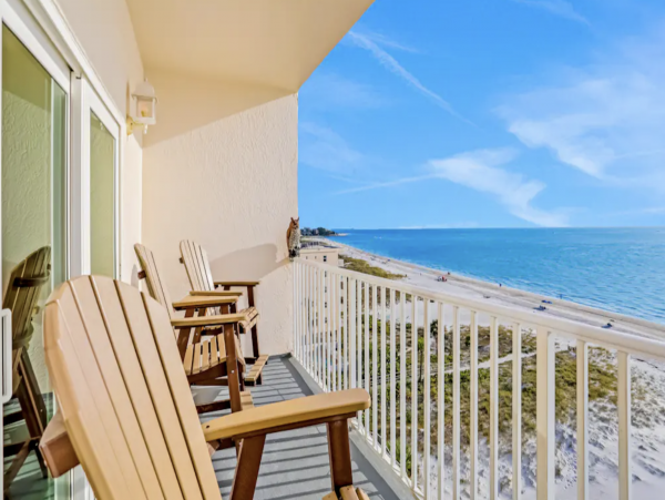 Top floor Beachfront condo with gulf views